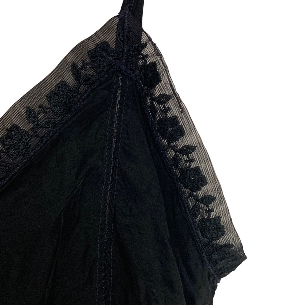 Vintage Slip Dress Lingerie Black Lace Detail Skylon Size 12 - Picture 4 of 5